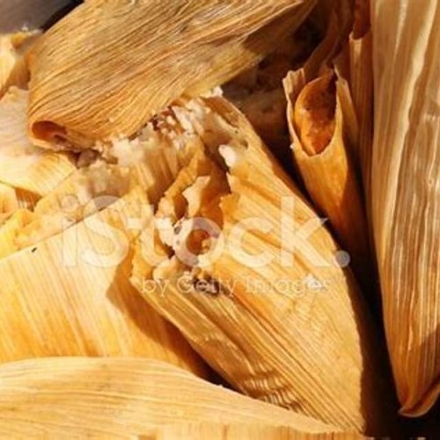 Pork Tamale in Red Sauce.